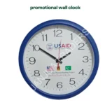 wall clock with logo
